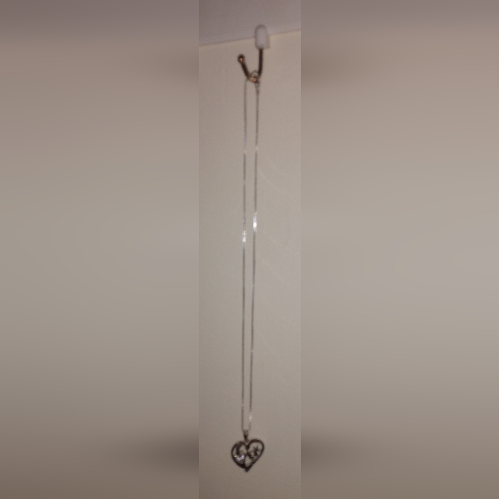 Nwob Mom Silver Plated Pendant Marcasite Cubic Zirconia WSterling Necklace 20$
